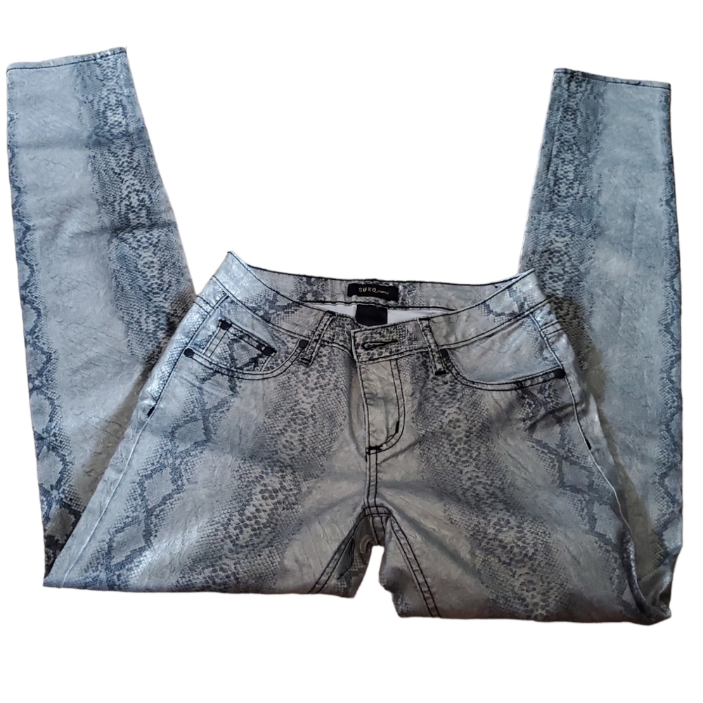NWT Suko snakeskin golden jeans size 2